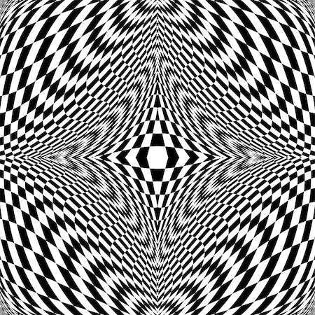 simsearch:400-07827654,k - Design monochrome illusion checkered background. Abstract distortion backdrop. Vector-art illustration Stock Photo - Budget Royalty-Free & Subscription, Code: 400-07836088