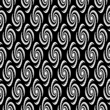 simsearch:400-07631184,k - Design seamless monochrome vortex twisting pattern. Abstract decorative striped textured background. Vector art Stockbilder - Microstock & Abonnement, Bildnummer: 400-07836114