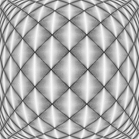 simsearch:400-08051059,k - Design seamless diamond trellised pattern. Abstract geometric monochrome background. Convex texture. Vector art. No gradient Foto de stock - Royalty-Free Super Valor e Assinatura, Número: 400-07836115