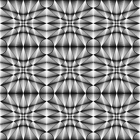 simsearch:400-08051059,k - Design seamless geometric trellised pattern. Abstract monochrome background. Vector art. No gradient Foto de stock - Royalty-Free Super Valor e Assinatura, Número: 400-07836110