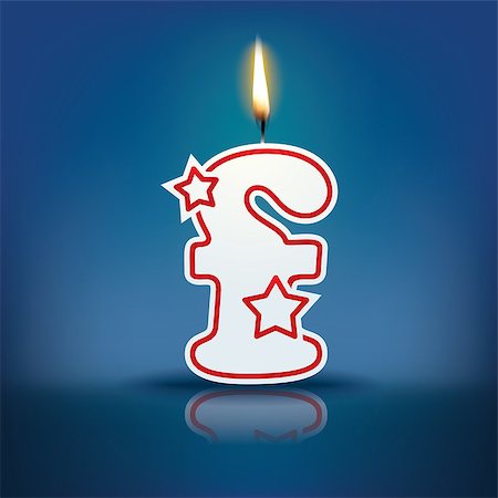 Candle letter f with flame - eps 10 vector illustration Stock Photo - Budget Royalty-Free & Subscription, Code: 400-07836298