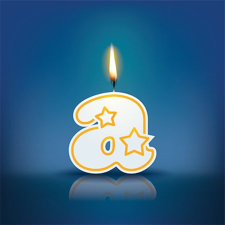 Candle letter a with flame - eps 10 vector illustration Stock Photo - Budget Royalty-Free & Subscription, Code: 400-07836293