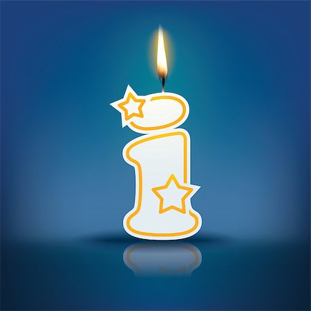 Candle letter i with flame - eps 10 vector illustration Stock Photo - Budget Royalty-Free & Subscription, Code: 400-07836301