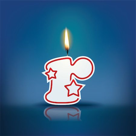 Candle letter r with flame - eps 10 vector illustration Stock Photo - Budget Royalty-Free & Subscription, Code: 400-07836341