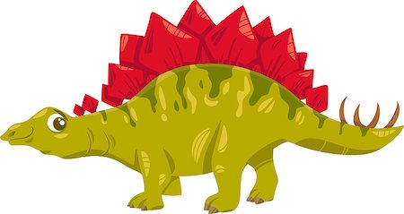 simsearch:400-08161528,k - Cartoon Illustration of Stegosaurus Prehistoric Dinosaur Foto de stock - Royalty-Free Super Valor e Assinatura, Número: 400-07836434