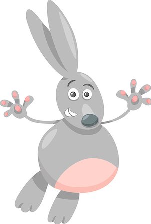 simsearch:400-08054574,k - Cartoon Illustration of Happy Rabbit or Bunny with Carrot Stock Photo - Budget Royalty-Free & Subscription, Code: 400-07836449