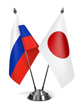 symbols international - Japan and Russia - Miniature Flags Isolated on White Background. Stock Photo - Budget Royalty-Free & Subscription, Code: 400-07836528