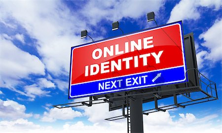 simsearch:400-07819447,k - Online Identity - Red Billboard on Sky Background. Business Concept. Stock Photo - Budget Royalty-Free & Subscription, Code: 400-07836536