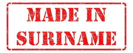 suriname - Made in Suriname - Inscription on Red Rubber Stamp Isolated on White. Photographie de stock - Aubaine LD & Abonnement, Code: 400-07836638
