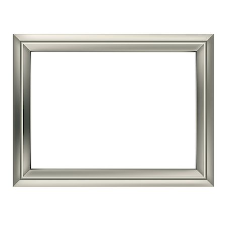 studio023 (artist) - simple silver metal frame isolated on the white background Foto de stock - Super Valor sin royalties y Suscripción, Código: 400-07836745