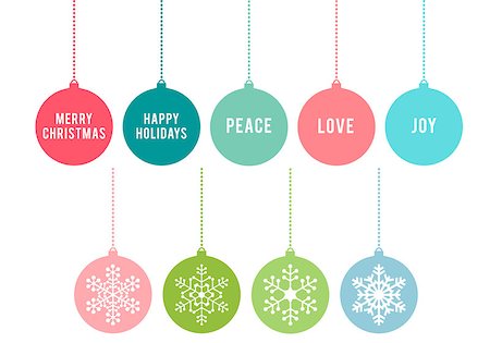 simsearch:400-07115285,k - Pastel Christmas balls, set of vector design elements Stock Photo - Budget Royalty-Free & Subscription, Code: 400-07836814