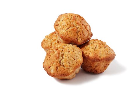 photo of a stack of muffins isolated on a white background Stockbilder - Microstock & Abonnement, Bildnummer: 400-07836820
