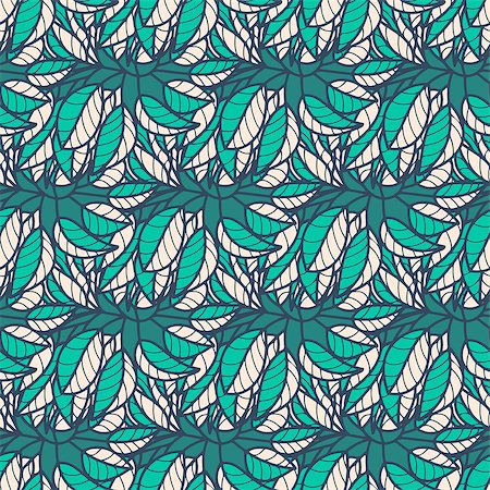 simsearch:400-08157798,k - Abstract seamless pattern with green leaves. Vector illustration. Stock Photo - Budget Royalty-Free & Subscription, Code: 400-07836913