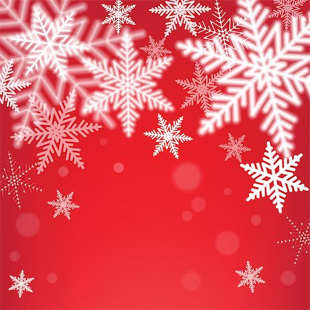 simsearch:400-08407579,k - Christmas snowflakes on red background. Vector illustration. Photographie de stock - Aubaine LD & Abonnement, Code: 400-07836936