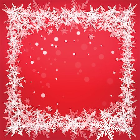 simsearch:400-08407579,k - Christmas snowflakes on red background. Vector illustration. Photographie de stock - Aubaine LD & Abonnement, Code: 400-07836937