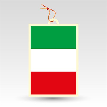 vector simple italian price tag - symbol of made in italy - label with string - national flag of italy pattern Photographie de stock - Aubaine LD & Abonnement, Code: 400-07836987