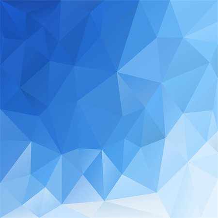 vector polygonal background with irregular tessellations pattern - triangular design in blue sky color - azure Photographie de stock - Aubaine LD & Abonnement, Code: 400-07836981