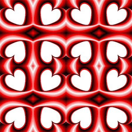 simsearch:400-07507273,k - Design seamless heart pattern. Valentine's Day background. Vector art. No gradient Stock Photo - Budget Royalty-Free & Subscription, Code: 400-07837075