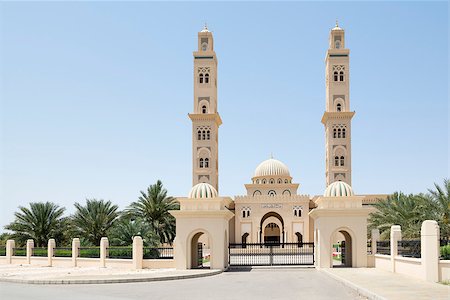 Picture of a mosque with blue sky in Oman Stock Photo - Budget Royalty-Free & Subscription, Code: 400-07837346