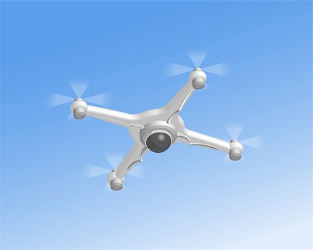person in aerospace - Remote air drone with 3D camera. Isomertic view Stock Photo - Budget Royalty-Free & Subscription, Code: 400-07837510