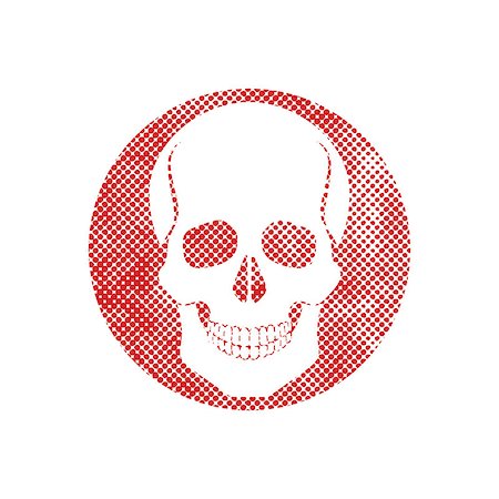 risk of death vector - Skull vector icon with pixel print halftone dots texture. Stock Photo - Budget Royalty-Free & Subscription, Code: 400-07837644