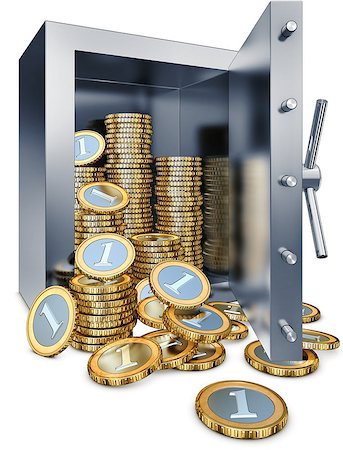 simsearch:400-07682549,k - 3D rendering of a bank vault Stock Photo - Budget Royalty-Free & Subscription, Code: 400-07837736