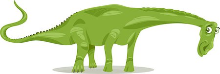 simsearch:400-08161528,k - Cartoon Illustration of Diplodocus Dinosaur Prehistoric Reptile Species Foto de stock - Royalty-Free Super Valor e Assinatura, Número: 400-07837826