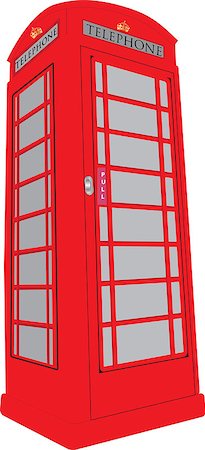 simsearch:400-05901575,k - A Vintage British Red Public Telephone Box isolated on white Foto de stock - Super Valor sin royalties y Suscripción, Código: 400-07837870