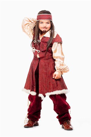 rogues - Portrait of a Little Boy in Wig in Pirate Costume Stockbilder - Microstock & Abonnement, Bildnummer: 400-07838026