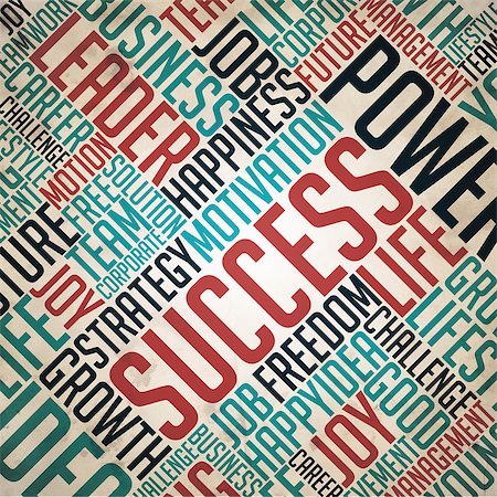 poster background - Success - Retro Word Collage on Old Paper. Photographie de stock - Aubaine LD & Abonnement, Code: 400-07838295