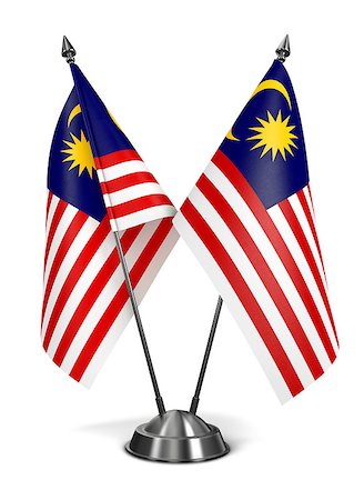 simsearch:400-07840116,k - Malaysia - Miniature Flags Isolated on White Background. Photographie de stock - Aubaine LD & Abonnement, Code: 400-07838296