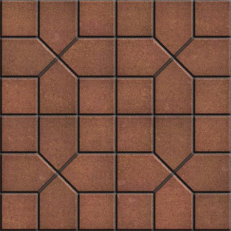paver - Brown Pavement Slabs Laid in Pattern. Seamless Tileable Texture. Photographie de stock - Aubaine LD & Abonnement, Code: 400-07838322