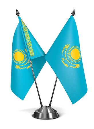simsearch:400-07840116,k - Kazakhstan - Miniature Flags Isolated on White Background. Photographie de stock - Aubaine LD & Abonnement, Code: 400-07838342