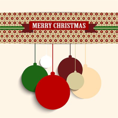 simsearch:400-05746178,k - Vector - Merry Christmas Retro Colorful Hipster Background Foto de stock - Super Valor sin royalties y Suscripción, Código: 400-07838437