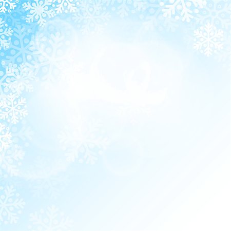 simsearch:400-07839998,k - Abstract blue and white christmas snowflakes background with copy space Stock Photo - Budget Royalty-Free & Subscription, Code: 400-07838664