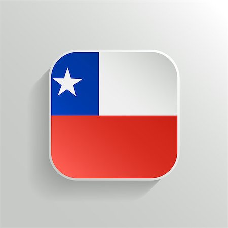 simsearch:400-09112791,k - Vector Button - Chile Flag Icon on White Background Stock Photo - Budget Royalty-Free & Subscription, Code: 400-07838803