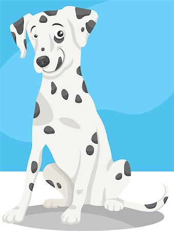 simsearch:400-07832657,k - Cartoon Illustration of Cute Dalmatian Purebred Dog Foto de stock - Royalty-Free Super Valor e Assinatura, Número: 400-07838984
