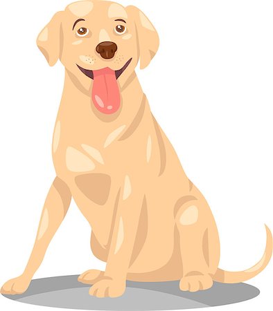 simsearch:400-07832657,k - Cartoon Illustration of Funny Labrador Retriever Purebred Dog Foto de stock - Royalty-Free Super Valor e Assinatura, Número: 400-07838982