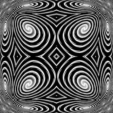 simsearch:400-07990322,k - Design monochrome spiral movement background. Abstract backdrop in op art style. Vector art Photographie de stock - Aubaine LD & Abonnement, Code: 400-07839509