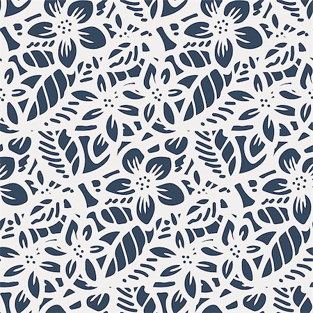 simsearch:400-07510594,k - Seamless pattern - black and white flower background.Vector illustration. Stock Photo - Budget Royalty-Free & Subscription, Code: 400-07839676