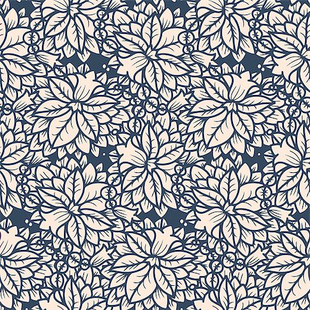 simsearch:400-07510594,k - Seamless pattern - black and white flower background.Vector illustration. Stock Photo - Budget Royalty-Free & Subscription, Code: 400-07839673