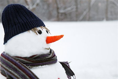 funny freezing cold photos - snow man standing close up Stock Photo - Budget Royalty-Free & Subscription, Code: 400-07839693