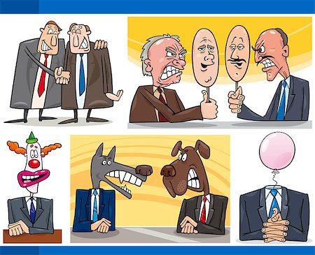 Illustration Set of Humorous Cartoon Concepts or and Metaphors of Politics and Politicians Stock Photo - Budget Royalty-Free & Subscription, Code: 400-07839925