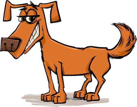 simsearch:400-07749919,k - Cartoon Sketch Illustration of Funny Dog Pet Character Foto de stock - Super Valor sin royalties y Suscripción, Código: 400-07839921