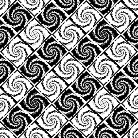 simsearch:400-07409232,k - Design seamless monochrome vortex pattern. Abstract twisted textured background. Vector art Fotografie stock - Microstock e Abbonamento, Codice: 400-07830300