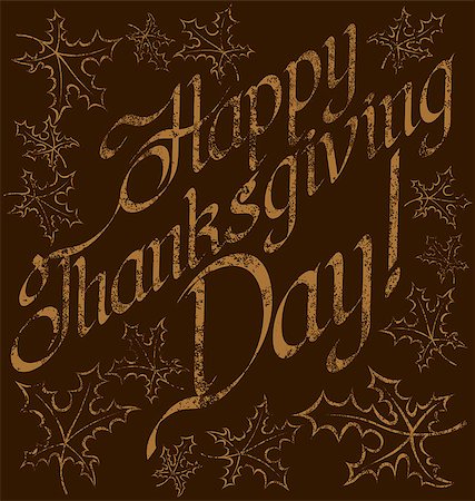 Vector calligraphic text Happy Thanksgiving as card title Stock Photo - Budget Royalty-Free & Subscription, Code: 400-07830370