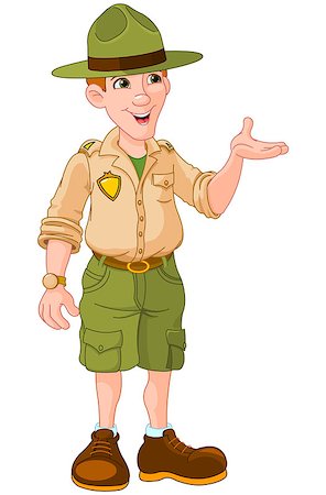 simsearch:400-07840277,k - Illustration of cute park ranger in uniform Foto de stock - Super Valor sin royalties y Suscripción, Código: 400-07830537