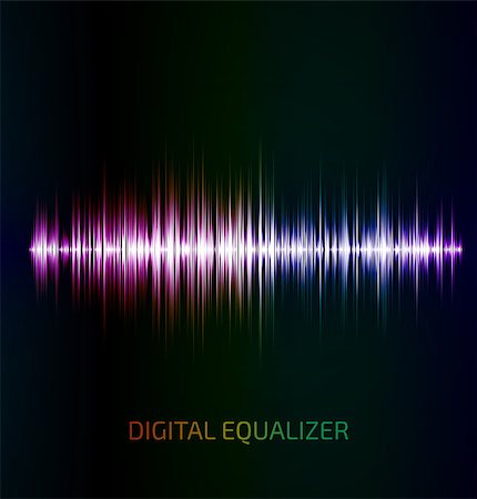 simsearch:400-05106212,k - Abstract colorful music equalizer on black background. Vector illustration Photographie de stock - Aubaine LD & Abonnement, Code: 400-07830761