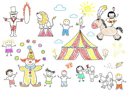 simsearch:400-04003790,k - Happy children in circus Stockbilder - Microstock & Abonnement, Bildnummer: 400-07830789