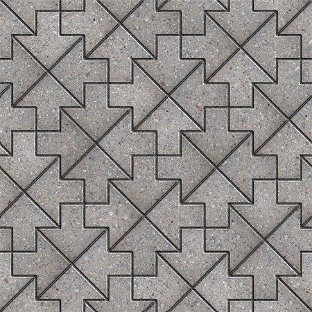 simsearch:400-06892144,k - Grey Pavement of Figured Slabs. Seamless Tileable Texture. Stockbilder - Microstock & Abonnement, Bildnummer: 400-07830844